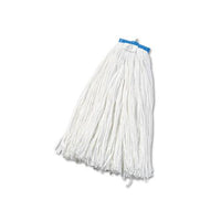 Cut-end Lie-flat Wet Mop Head, Rayon, 24oz, White, 12-carton