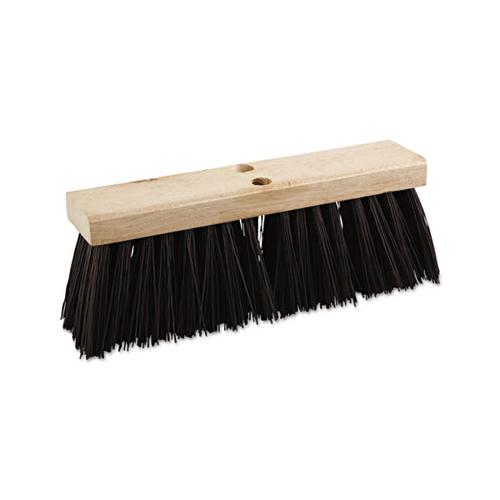 Street Broom Head, 16" Wide, Polypropylene Bristles