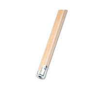 Lie-flat Screw-in Mop Handle, Lacquered Wood, 1 1-8" Dia. X 60"l, Natural