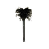 Retractable Feather Duster, Black Plastic Handle Extends 9" To 14"