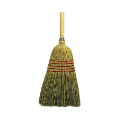 Parlor Broom, Corn Fiber Bristles, 42" Wood Handle, Natural