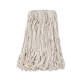 Banded Cotton Mop Head, #24, White, 12-carton