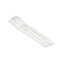 Mediumweight Wrapped Polypropylene Cutlery, Fork, White, 1000-carton