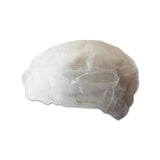 Disposable Bouffant Caps, White, Medium, 100-pack