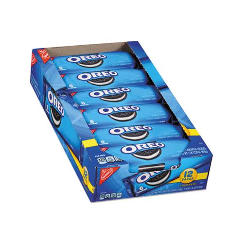 Oreo Cookies Single Serve Packs, Chocolate, 2.4 Oz Pack, 6 Cookies-pack, 12 Packs-box