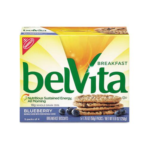 Belvita Breakfast Biscuits, 1.76 Oz Pack, Blueberry, 64-carton