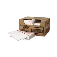 Food Service Towels, 13 X 21, Cotton, White-red, 150-carton