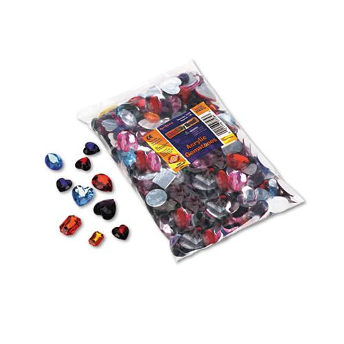 Acrylic Gemstones Classroom Pack, 1 Lb, Assorted Colors-sizes