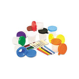 No-spill Cups & Coordinating Brushes, Assorted Colors, 10-set