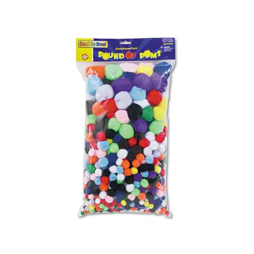 Pound Of Poms Giant Bonus Pack, Assorted Colors, 1 Lb-pack