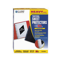 Traditional Polypropylene Sheet Protectors, Heavyweight, 11 X 8.5, 50-box