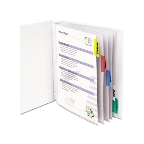 Sheet Protectors With Index Tabs, Assorted Color Tabs, 2", 11 X 8 1-2, 5-st