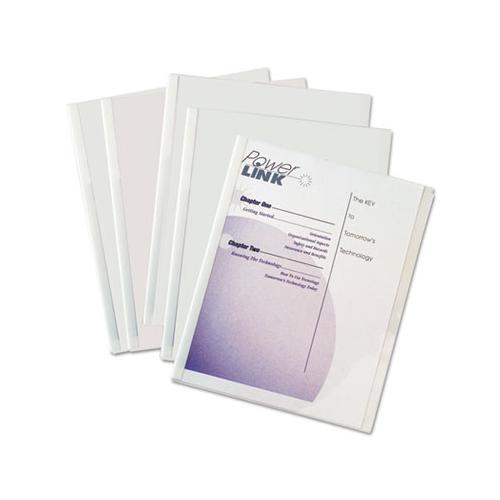 Report Covers With Binding Bars, Economy Vinyl, Clear, 8 1-2 X 11, 50-bx