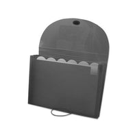 Expanding Files, 1.63" Expansion, 7 Sections, Letter Size, Smoke