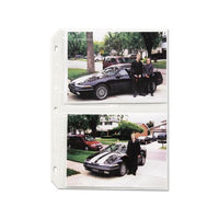 Clear Photo Pages For Four 5 X 7 Photos, 3-hole Punched, 11-1-4 X 8-1-8