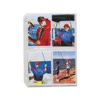 Clear Photo Pages For 8, 3-1-2 X 5 Photos, 3-hole Punched, 11-1-4 X 8-1-8