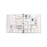 Business Card Binder Pages, Holds 20 Cards, 8 1-8 X 11 1-4, Clear, 10-pack