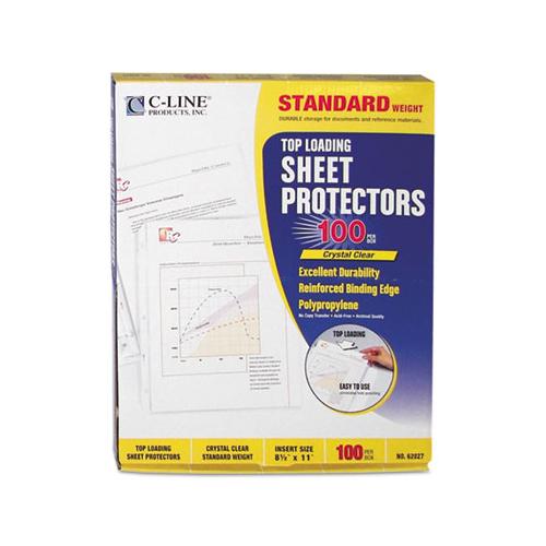 Standard Weight Polypropylene Sheet Protectors, Clear, 2", 11 X 8 1-2, 100-bx