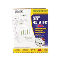 Recycled Polypropylene Sheet Protectors, Reduced Glare, 2", 11 X 8 1-2, 100-bx