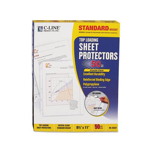 Standard Weight Polypropylene Sheet Protectors, Clear, 2", 11 X 8 1-2, 50-bx