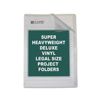 Deluxe Vinyl Project Folders, Legal Size, Clear, 50-box