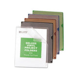 Deluxe Vinyl Project Folders, Letter Size, Assorted Colors, 35-box