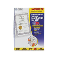 Quick Cover Laminating Pockets, 12 Mil, 9.13" X 11.5", Gloss Clear, 25-box