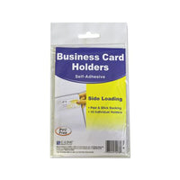 Self-adhesive Business Card Holders, Side Load, 2 X 3 1-2, Clear, 10-pack