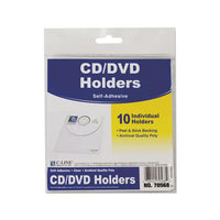 Self-adhesive Cd Holder, 5 1-3 X 5 2-3, 10-pk