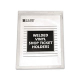 Clear Vinyl Shop Ticket Holders, Both Sides Clear, 15 Sheets, 8 1-2 X 11, 50-bx