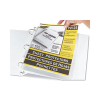 Top-load Polypropylene Sheet Protectors, Standard, Letter, Clear, 2", 100-box