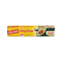 Clingwrap Plastic Wrap, 200 Square Foot Roll, Clear