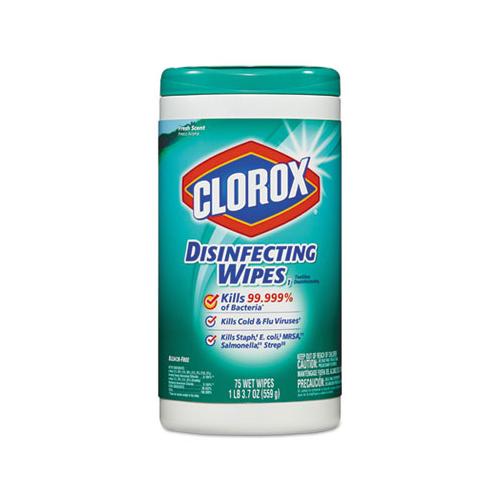 Disinfecting Wipes, Fresh Scent, 7 X 8, White, 75-canister, 6 Canisters-carton