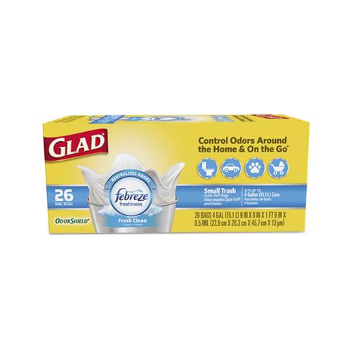 Odorshield Quick-tie Small Trash Bags, 4 Gal, 0.5 Mil, 8" X 18", White, 156-carton