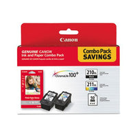 2973b004 (pgi-210xl-cl-211xl) High-yield Ink-paper Combo, Black-tri-color