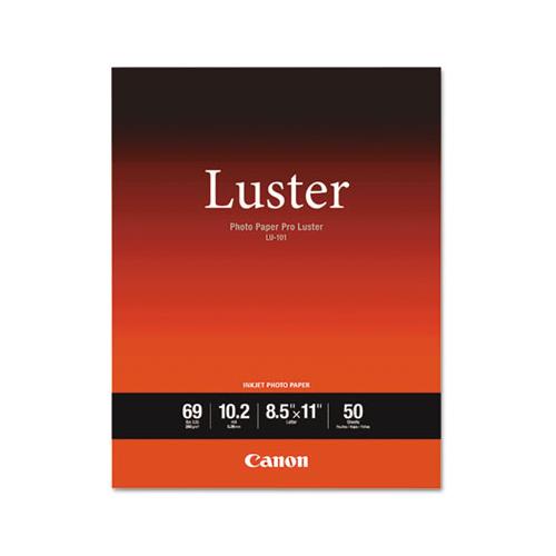 Pro Luster Inkjet Photo Paper, 10.2 Mil, 8.5 X 11, Luster White, 50-pack