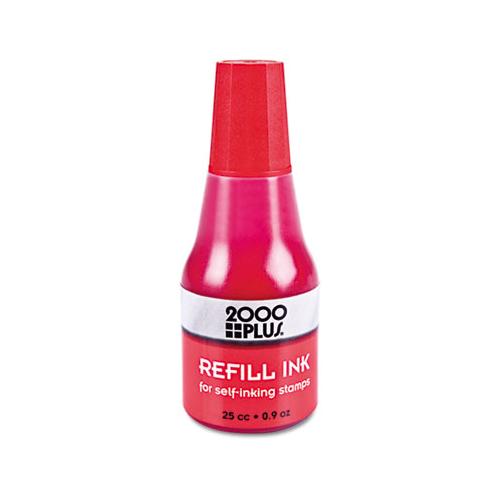 Self-inking Refill Ink, Red, 0.9 Oz. Bottle