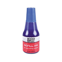 Self-inking Refill Ink, Blue, 0.9 Oz. Bottle