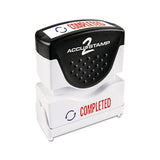 Pre-inked Shutter Stamp, Red-blue, Completed, 1 5-8 X 1-2