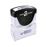Pre-inked Shutter Stamp, Blue, Entered, 1 5-8 X 1-2