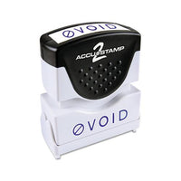 Pre-inked Shutter Stamp, Blue, Void, 1 5-8 X 1-2