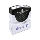 Pre-inked Shutter Stamp, Blue, Void, 1 5-8 X 1-2