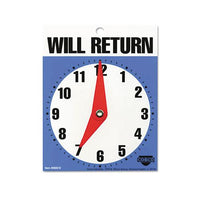 Will Return Later Sign, 5" X 6", Blue