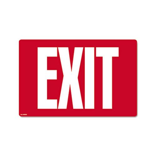 Glow-in-the-dark Safety Sign, Exit, 12 X 8, Red