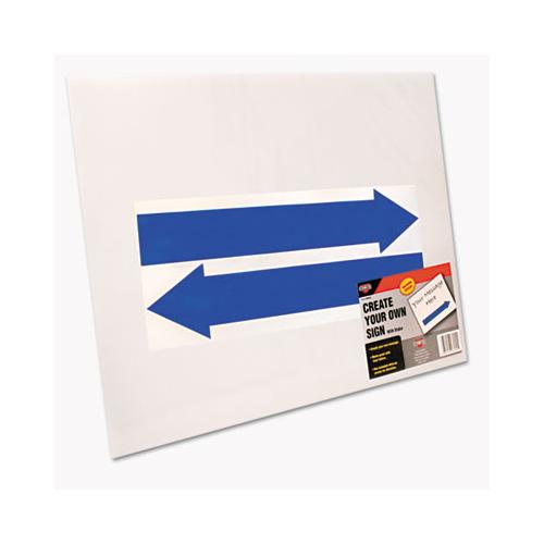 Stake Sign, Blank White, Includes Directional Arrows,  15 X 19