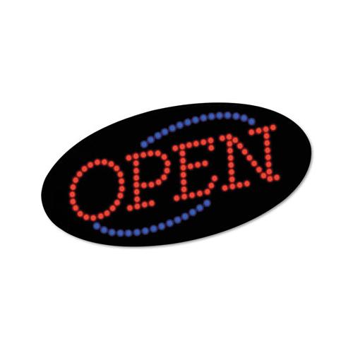 Led Open Sign, 10 1-2: X 20 1-8", Red & Blue Graphics
