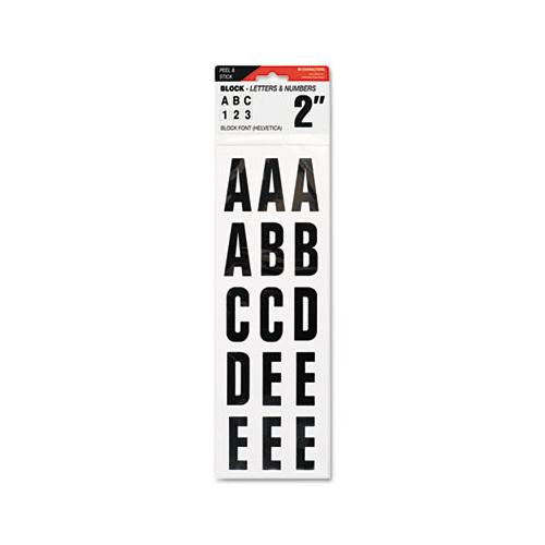 Letters, Numbers & Symbols, Adhesive, 2", Black, 84 Characters