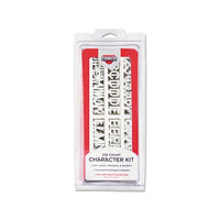 Character Kit, Letters, Numbers, Symbols, White, Helvetica, 258 Pieces