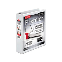 Premier Easy Open Clearvue Locking Slant-d Ring Binder, 3 Rings, 1.5" Capacity, 11 X 8.5, White