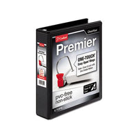 Premier Easy Open Clearvue Locking Slant-d Ring Binder, 3 Rings, 1.5" Capacity, 11 X 8.5, Black